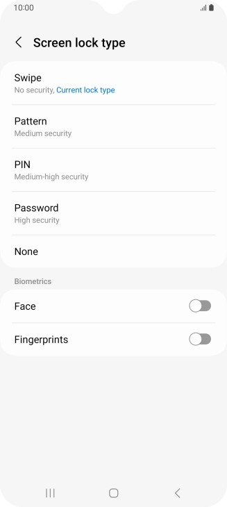 Press Fingerprints.