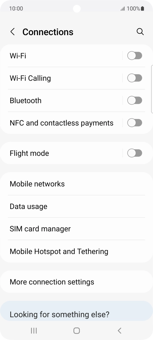 Press Mobile networks.