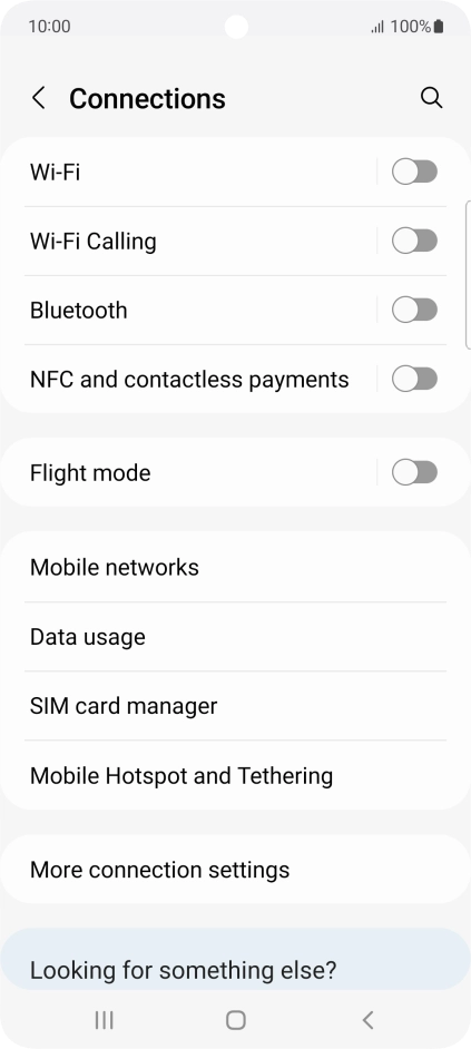 Press Mobile networks.