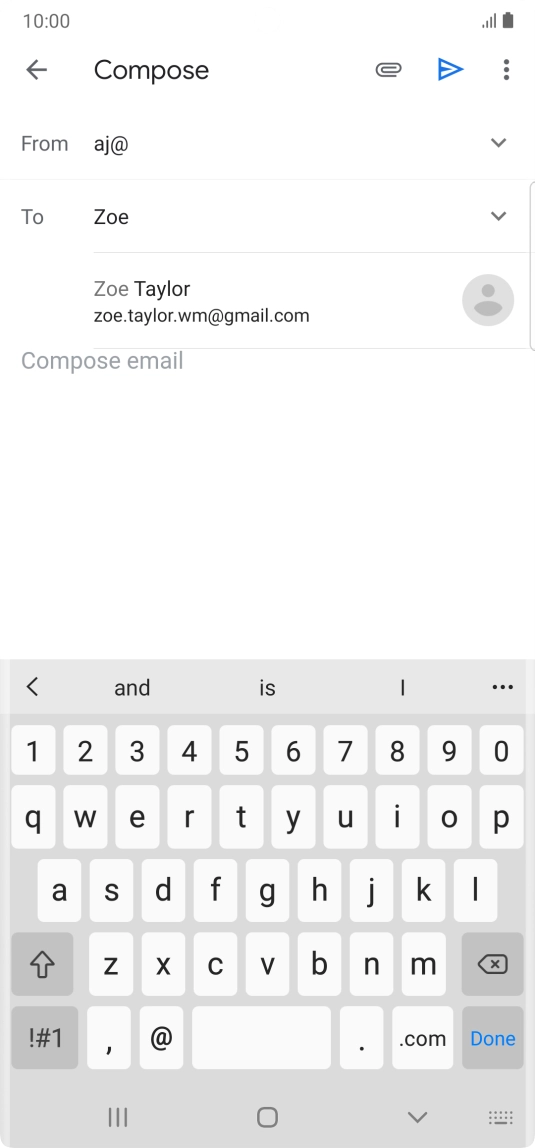 Press the required contact.