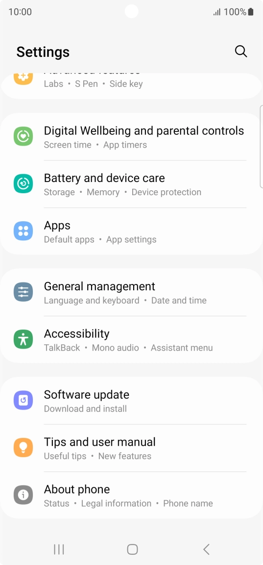Press Software update.