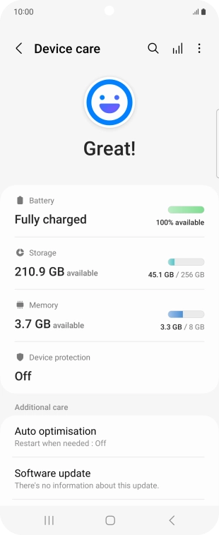 Press Battery.