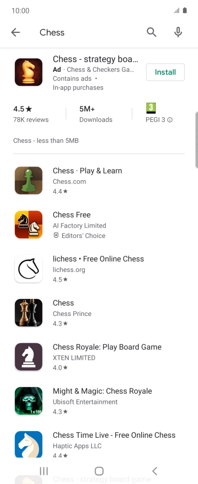 Press the required app.
