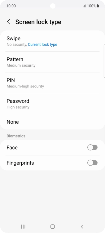 Press Fingerprints.