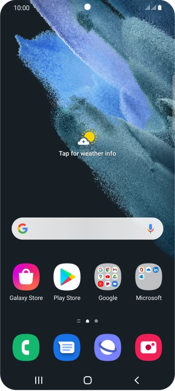 Slide two fingers downwards starting from the top of the screen.