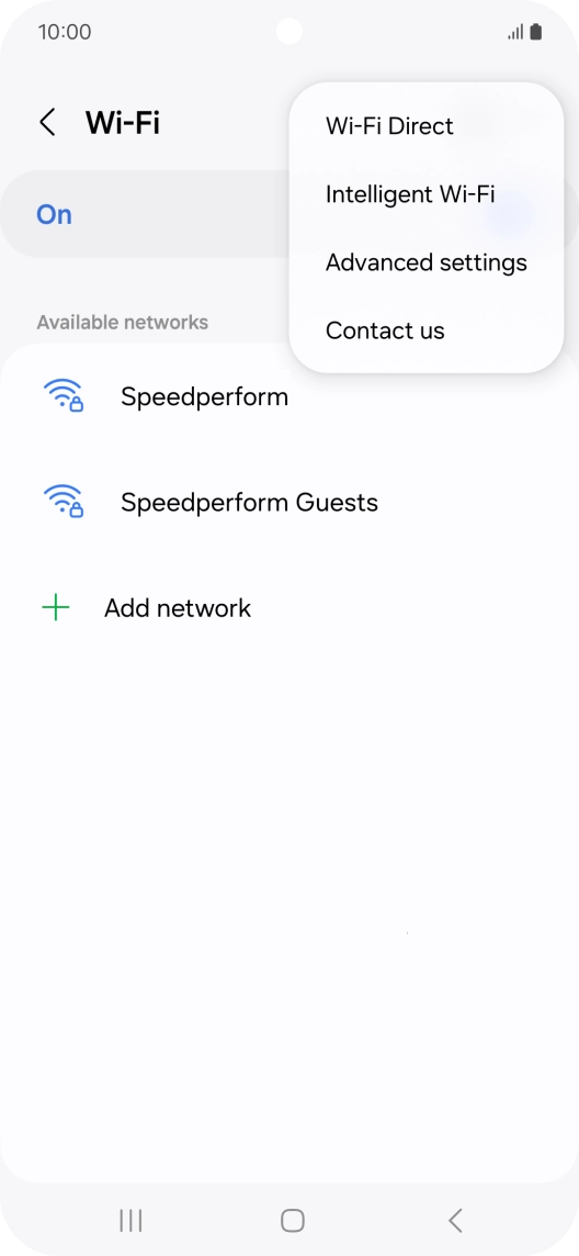 Press Intelligent Wi-Fi.