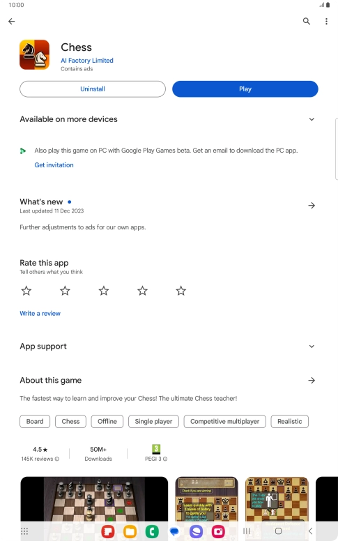 Press Uninstall.