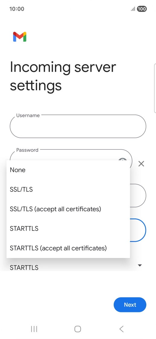 Press SSL/TLS.