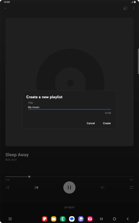 Key in a name for the playlist and press Create.