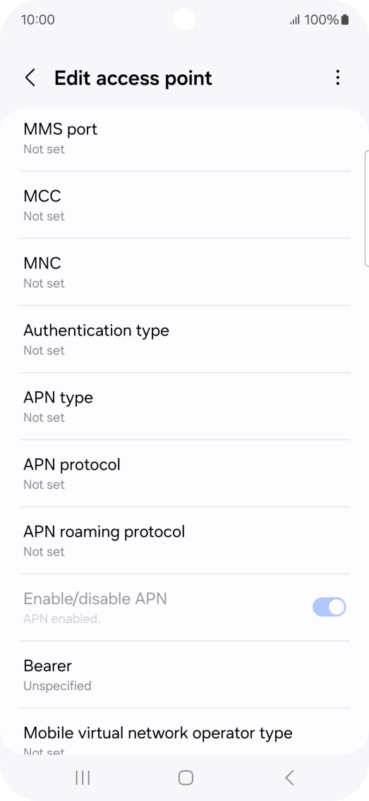 Press MMS port.