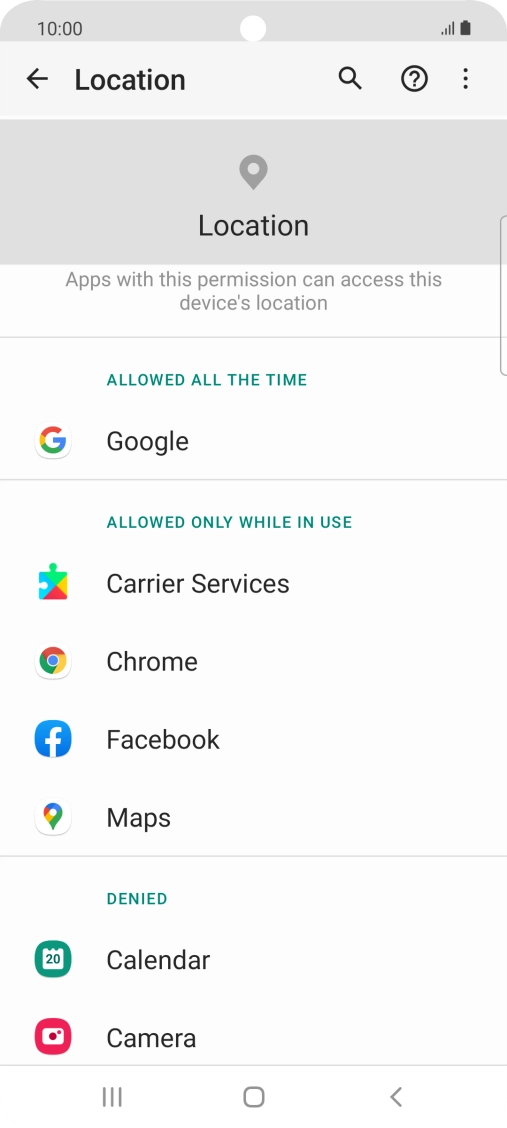 Press the required app.