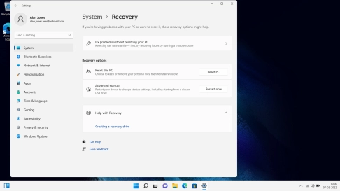 Click Reset PC.