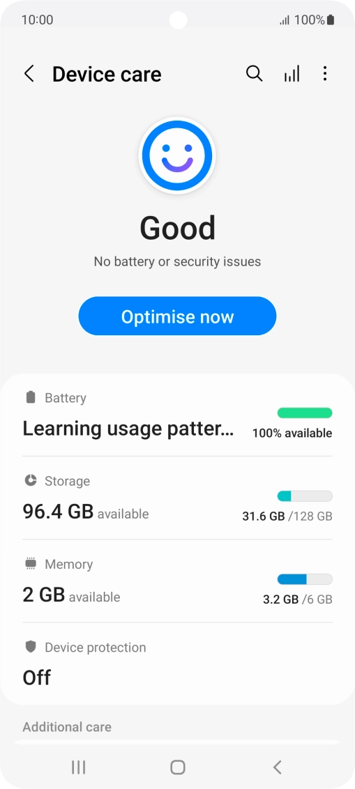 Press Battery.