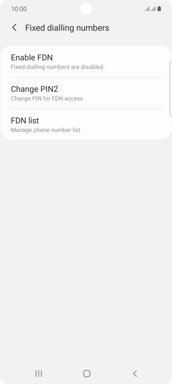 Press Enable FDN.