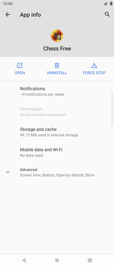 Press Storage and cache.