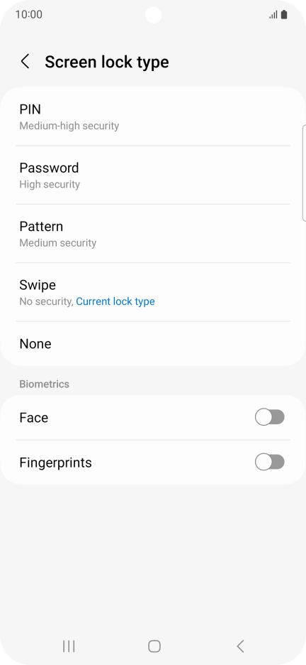Press Fingerprints.