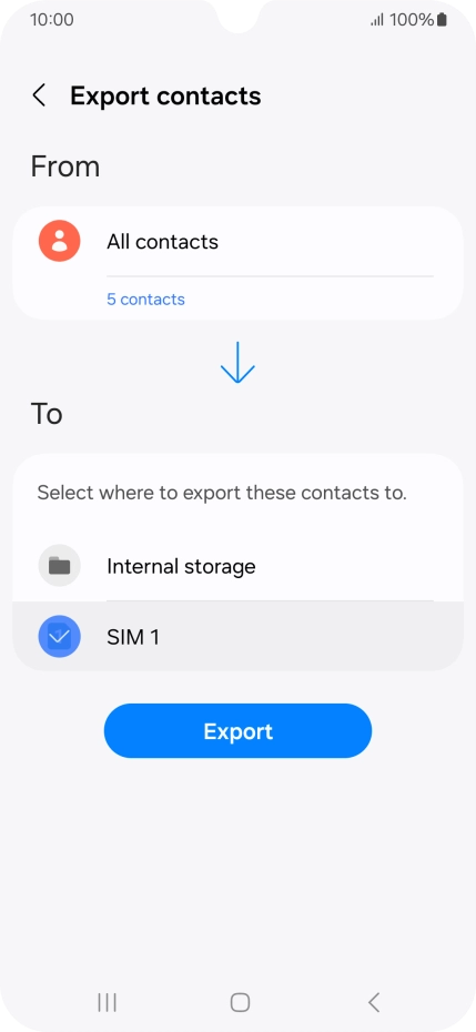 Press Export.