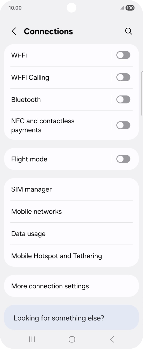Press Mobile networks.