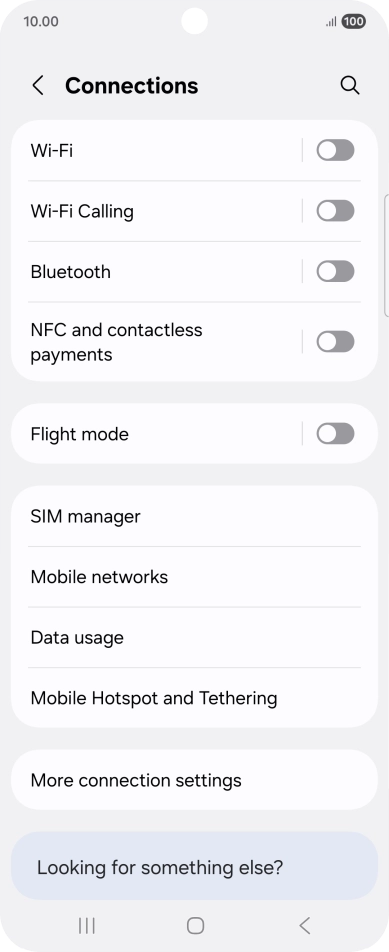 Press Mobile networks.