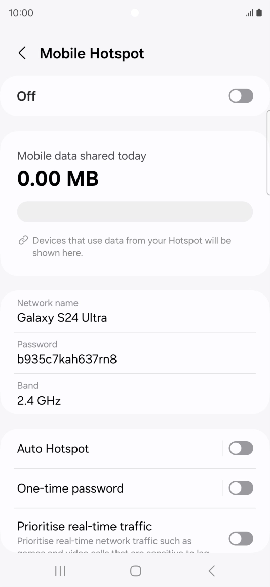 Press Network name.