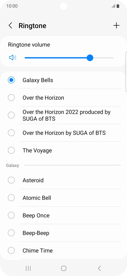 Press the required ring tones to hear them.