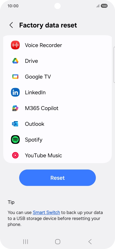 Press Reset.