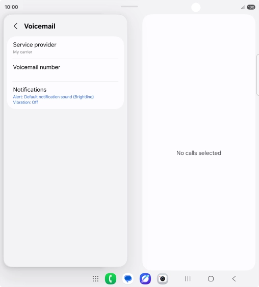 Press Voicemail number.