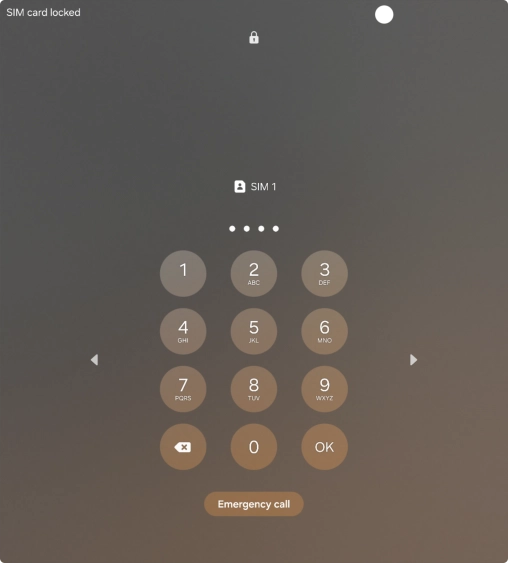 If you're asked to key in your PIN, do so and press OK. The default PIN is 1111.