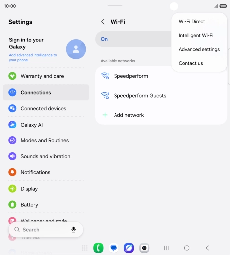 Press Intelligent Wi-Fi.