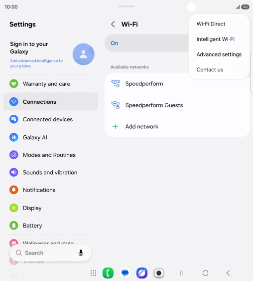 Press Intelligent Wi-Fi.