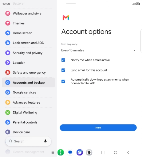 Press the drop down list below 