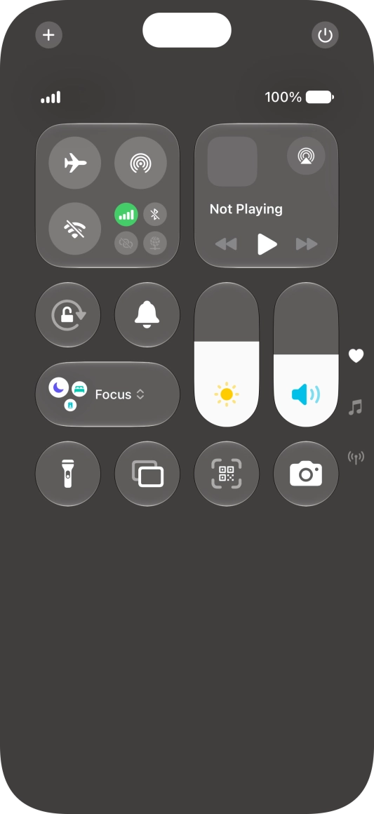 Press the sound mode icon to turn silent mode on or off.