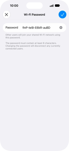 Press the confirm icon. Press the confirm icon.