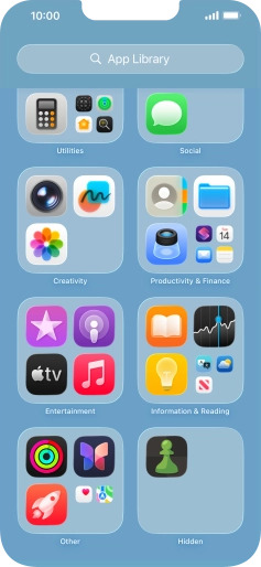 Press and hold the required app.