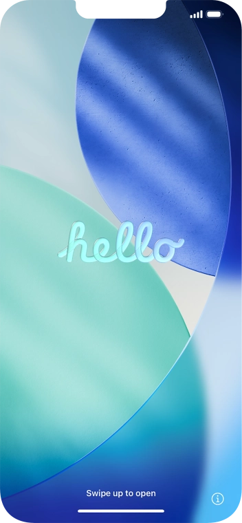 Slide your finger upwards starting from the bottom of the screen.