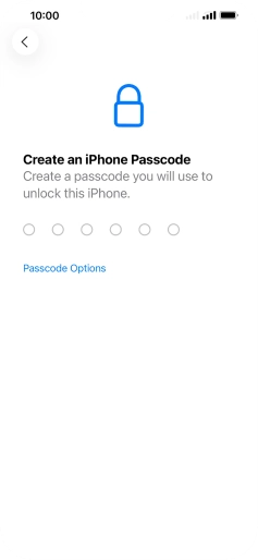 Press Passcode Options.