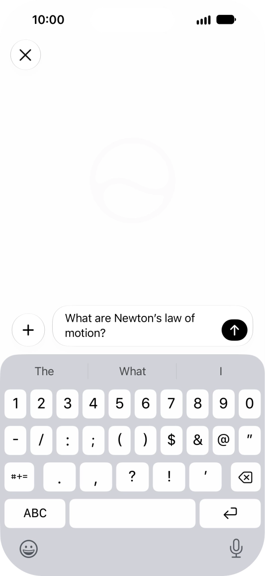 Follow the instructions on the screen to type or speak the required question. You can also attach pictures or documents and ask questions to them. Follow the instructions on the screen to type or speak the required question. You can also attach pictures or documents and ask questions to them.
