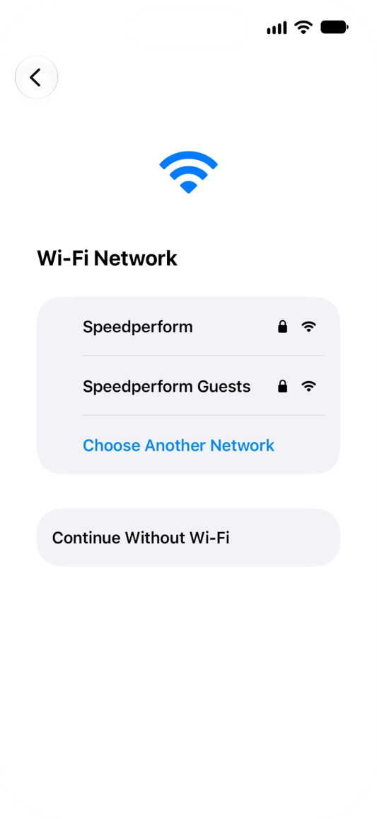 Press the required Wi-Fi network.