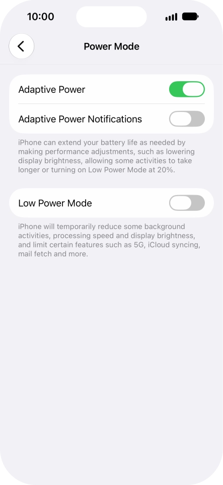 Press the indicator next to 
