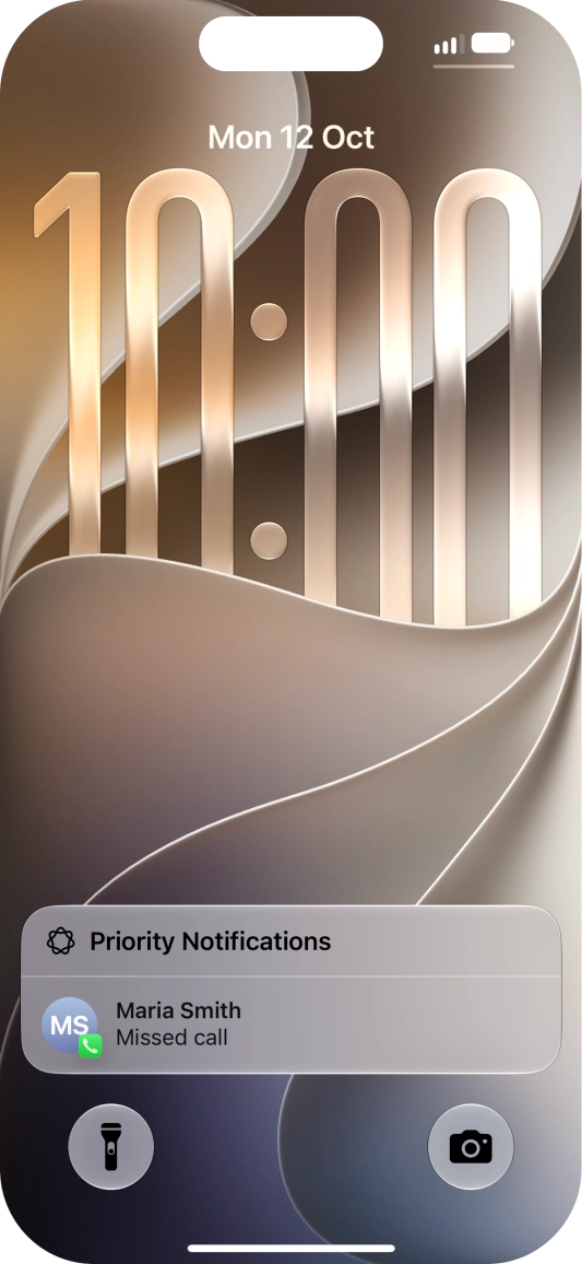 Press the required notification and follow the instructions on the screen to use the selected function.