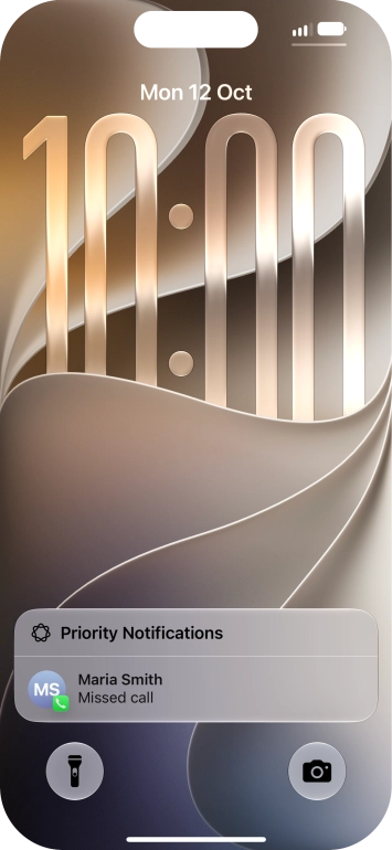 Press the required notification and follow the instructions on the screen to use the selected function.