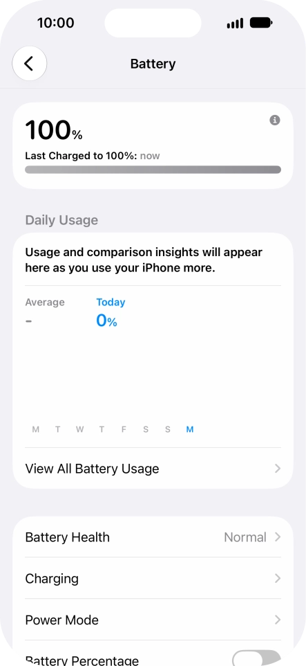 Press Power Mode.