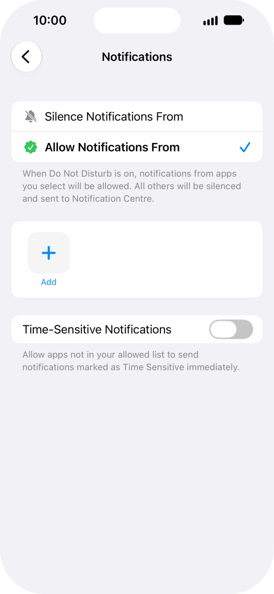 Press the indicator next to 