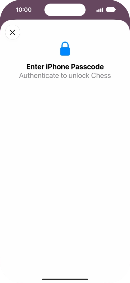 Use the phone lock code you created. The app is now no longer locked.