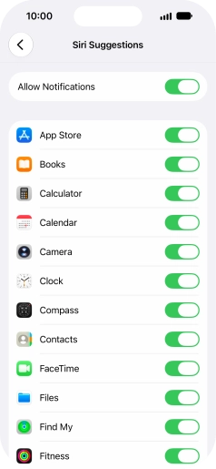 Press the indicator next to 