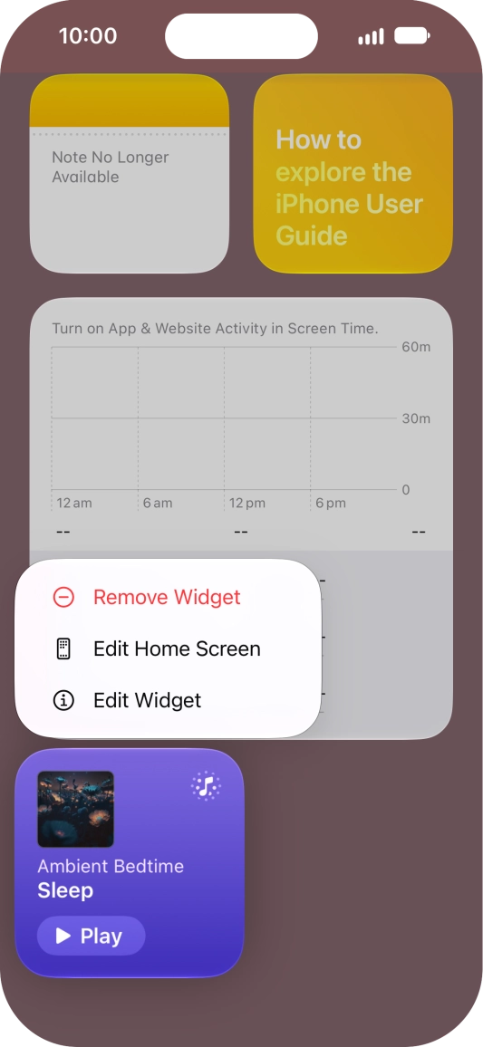 Press Remove Widget. Press Remove Widget.