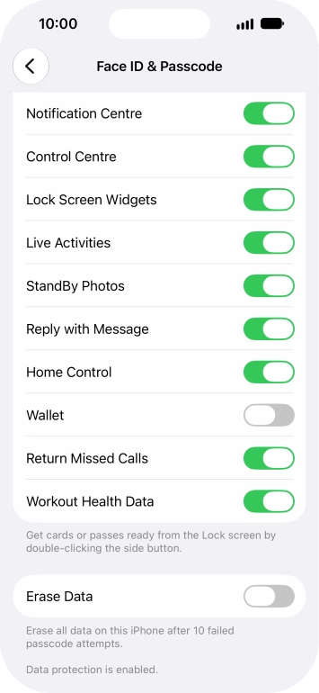 Press the indicator next to Press the indicator next to