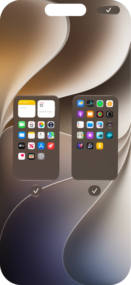 Press the confirm icon.