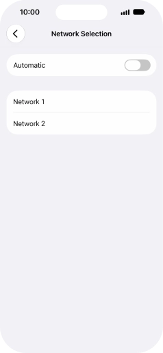 If you turn off the function, press the required network.