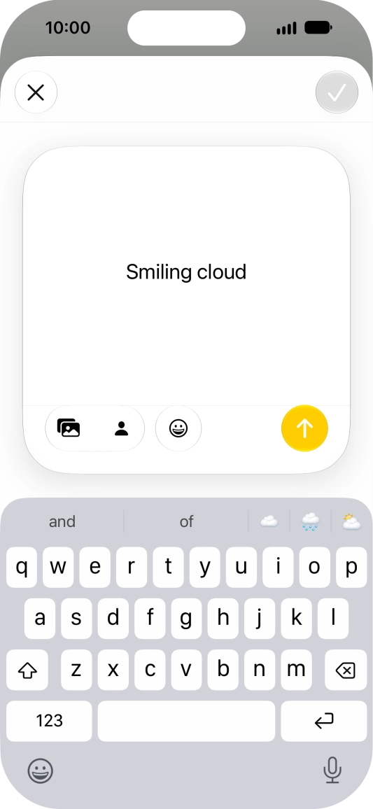 To use an existing media type as a template for your Genmoji, press the required media type and follow the instructions on the screen to select it. To use an existing media type as a template for your Genmoji, press the required media type and follow the instructions on the screen to select it.